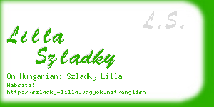 lilla szladky business card